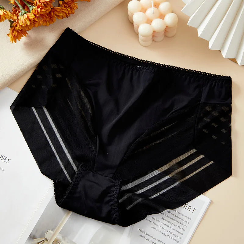 Culotte en dentelle taille haute sans couture pour femmes