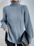 Pull col roulé à manches longues pour femmes