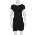Robe moulante mini sexy dos nu pour femmes