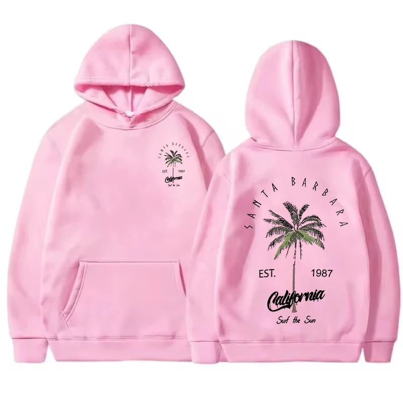 Sweats à capuche College Samta Barbara California pour femmes