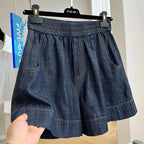 Short en jean cowboy bleu pour femmes