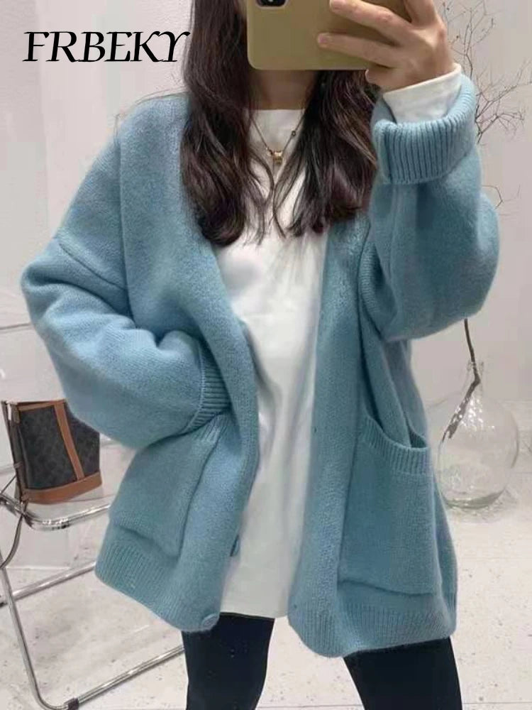 Cardigan décontracté de style paresseux pour femmes
