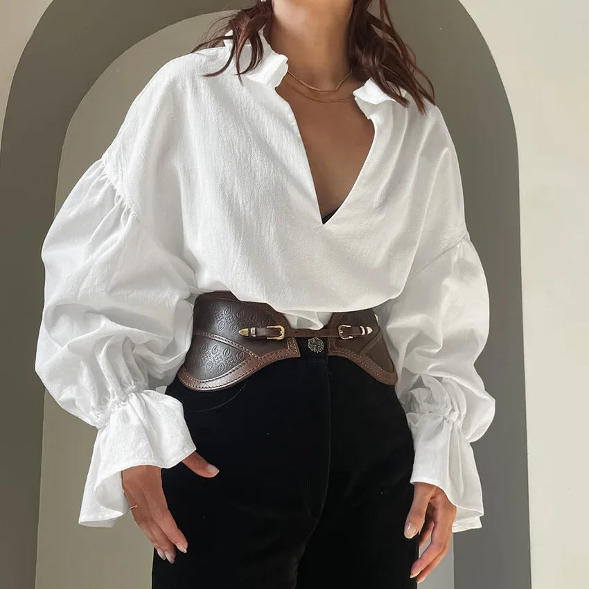 Chemisier blanc pour femmes