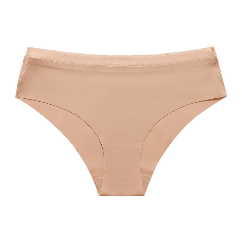 Culotte sans couture découpée au laser en soie glacée pour femmes