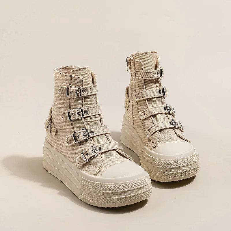 Bottines à semelle compensée pour femmes