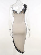 Robe de soirée avec dentelle pour femmes