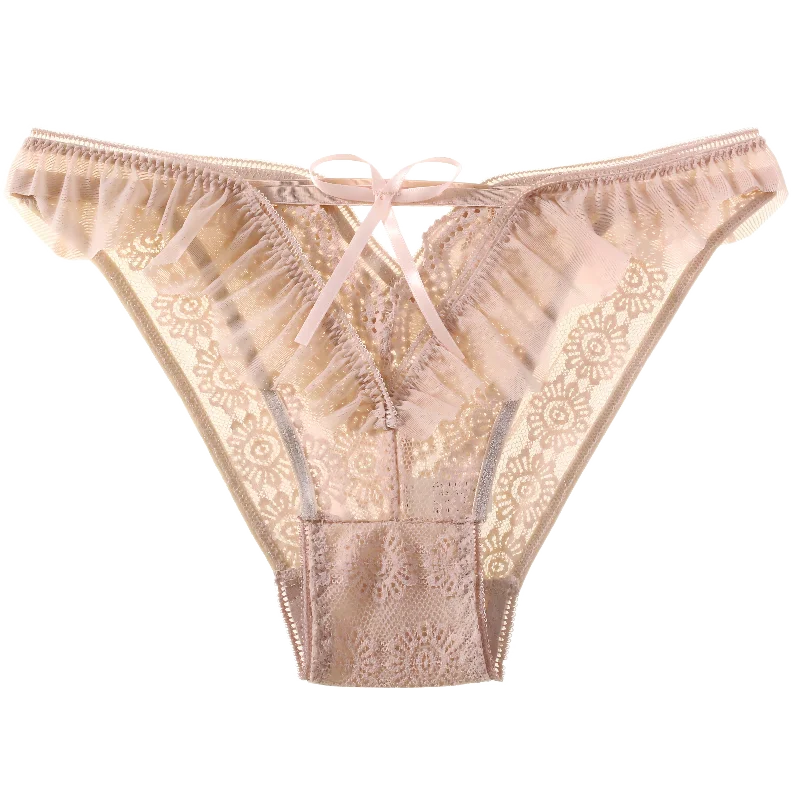 Culotte en dentelle française taille basse pour femmes