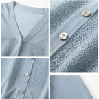 Cardigan fin à col en V pour femmes
