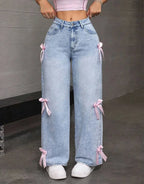 Jean vintage taille haute pour femmes