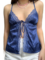 Camisole en dentelle à col en V pour femmes