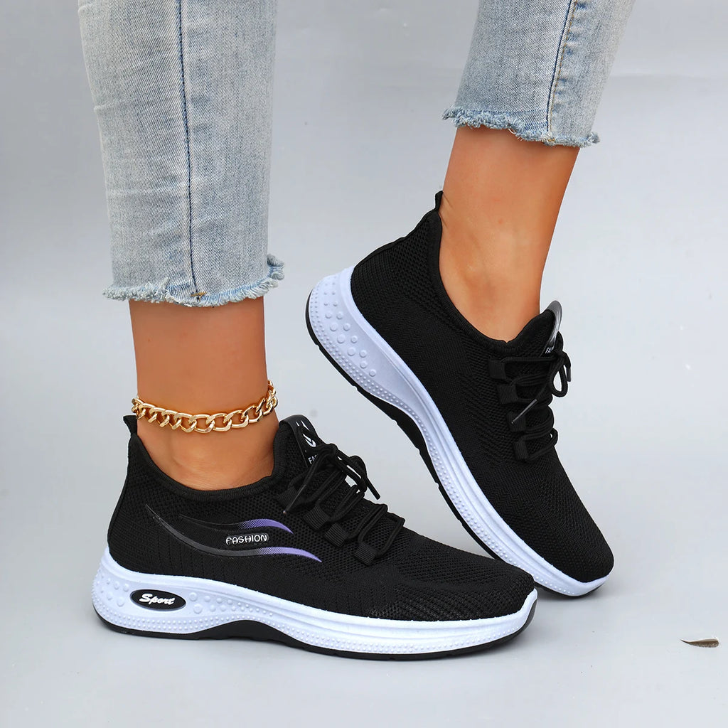 Chaussures plates d'été en maille respirante pour femmes