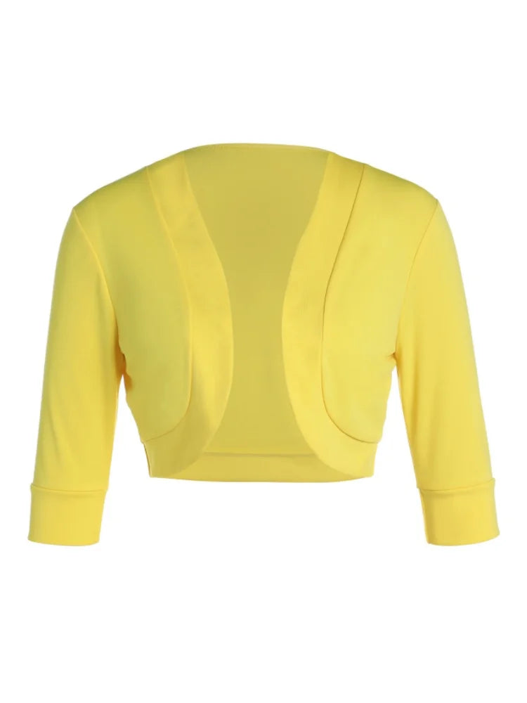 Veste cardigan courte à manches longues pour femmes