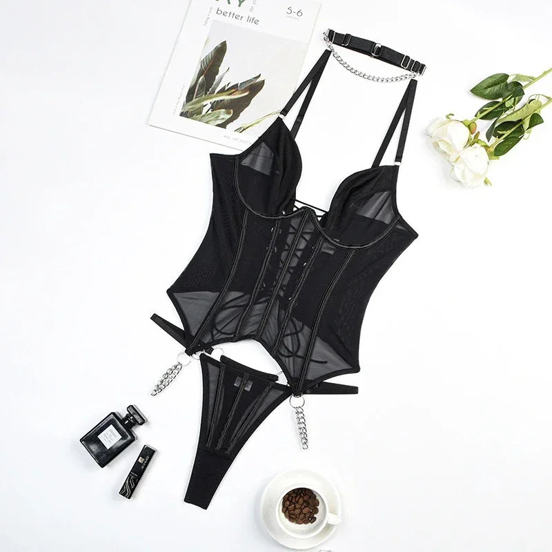 Gaine en Résille Transparente Femme