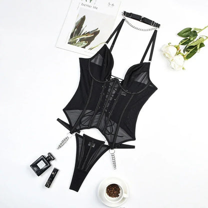 Gaine en Résille Transparente Femme