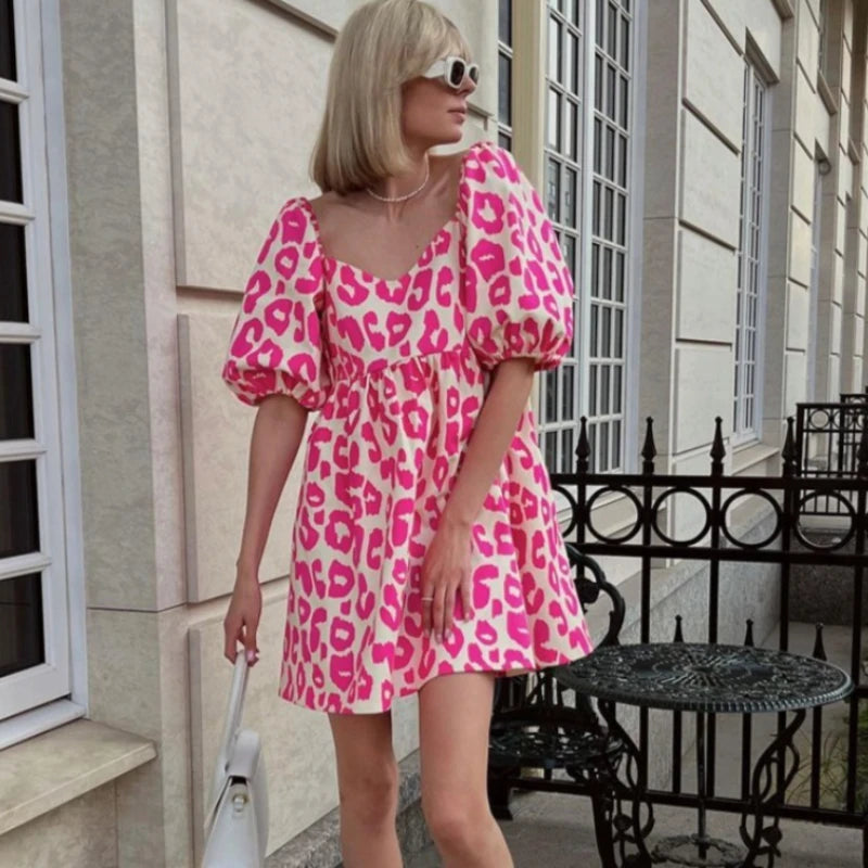 Robe mini imprimée pour femmes