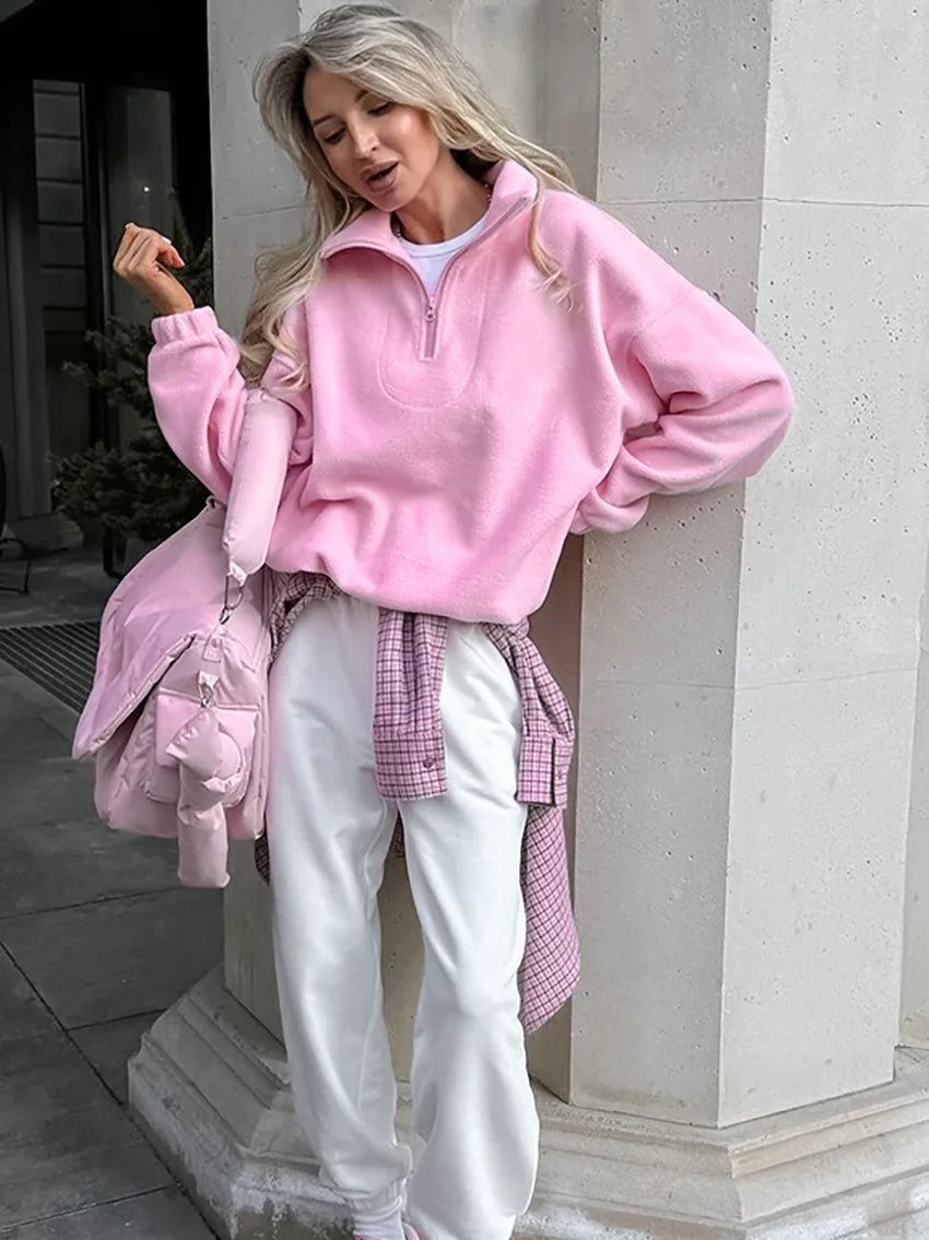 Sweat-shirt à capuche en molleton pour femmes