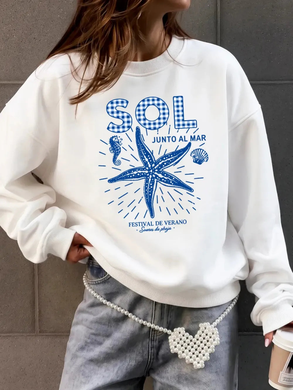 Sweat-shirts imprimés Sol Junto Al Mar pour femmes