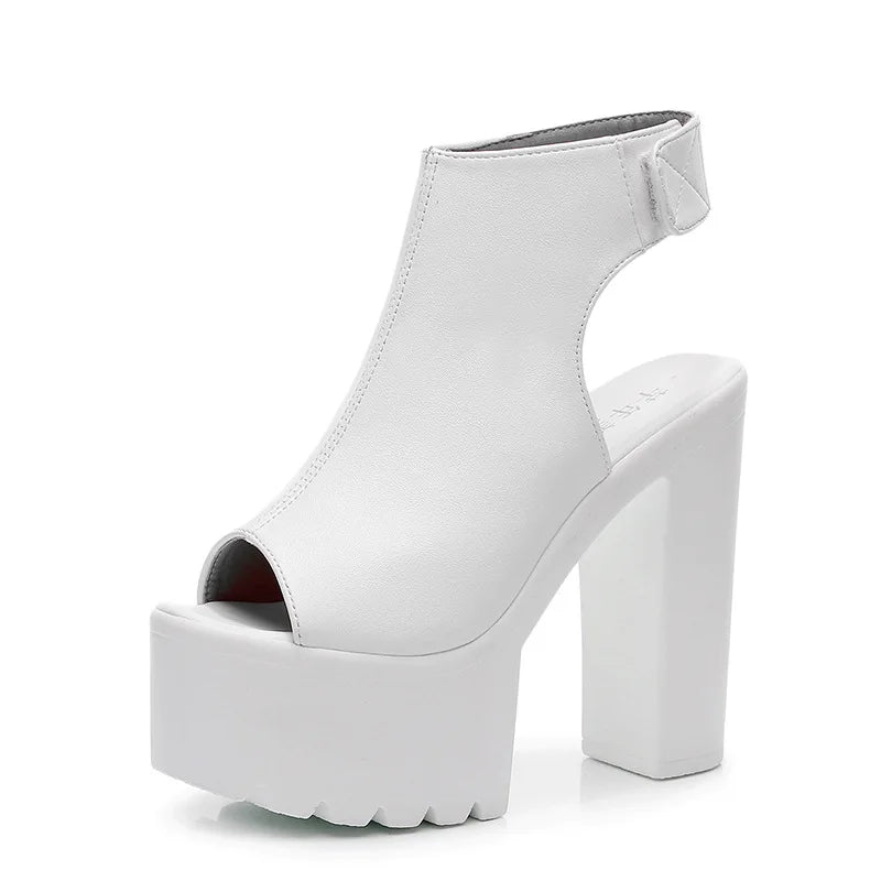 Sandales en cuir talons pour femmes