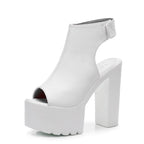 Sandales en cuir talons pour femmes