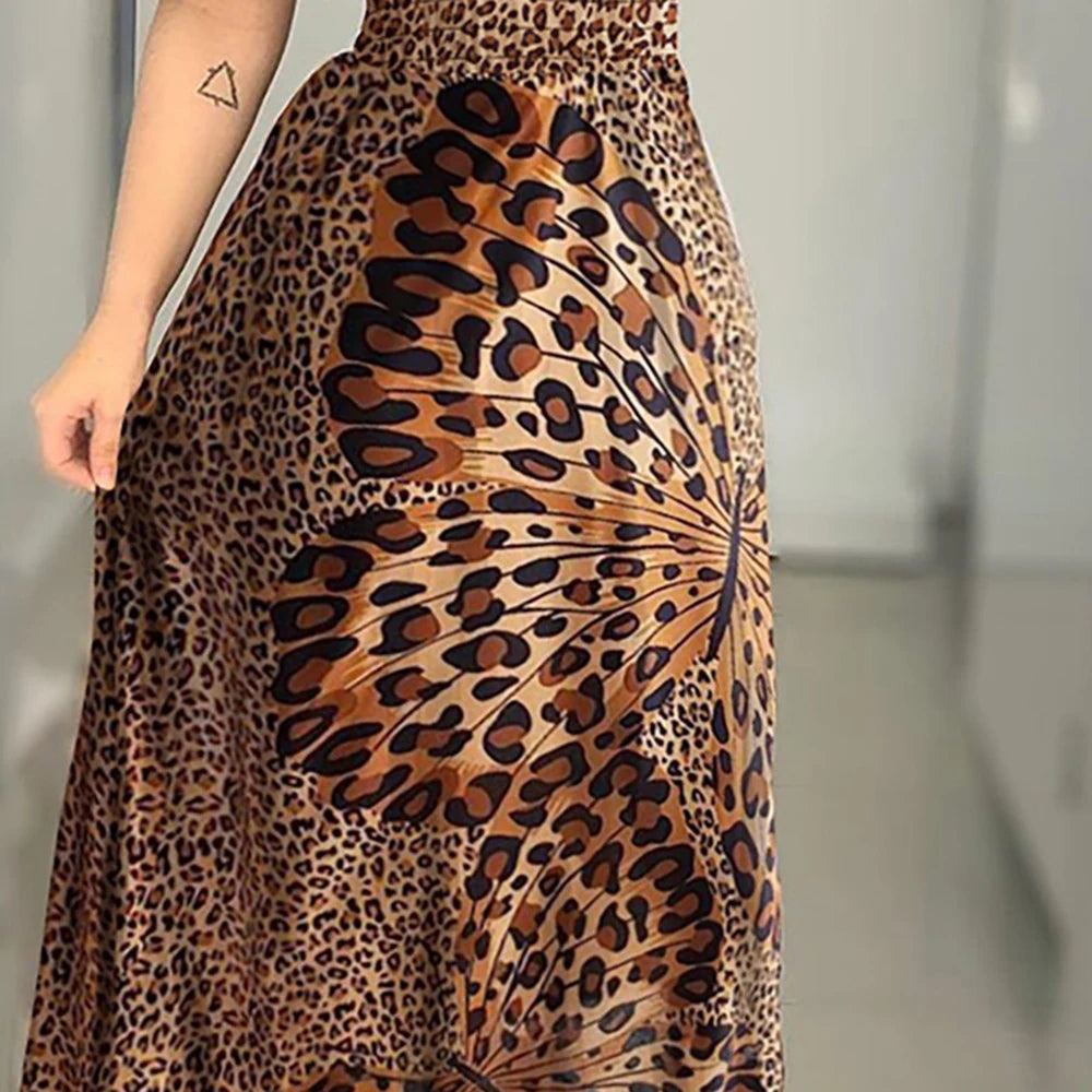 Robe longue à volants pour femmes