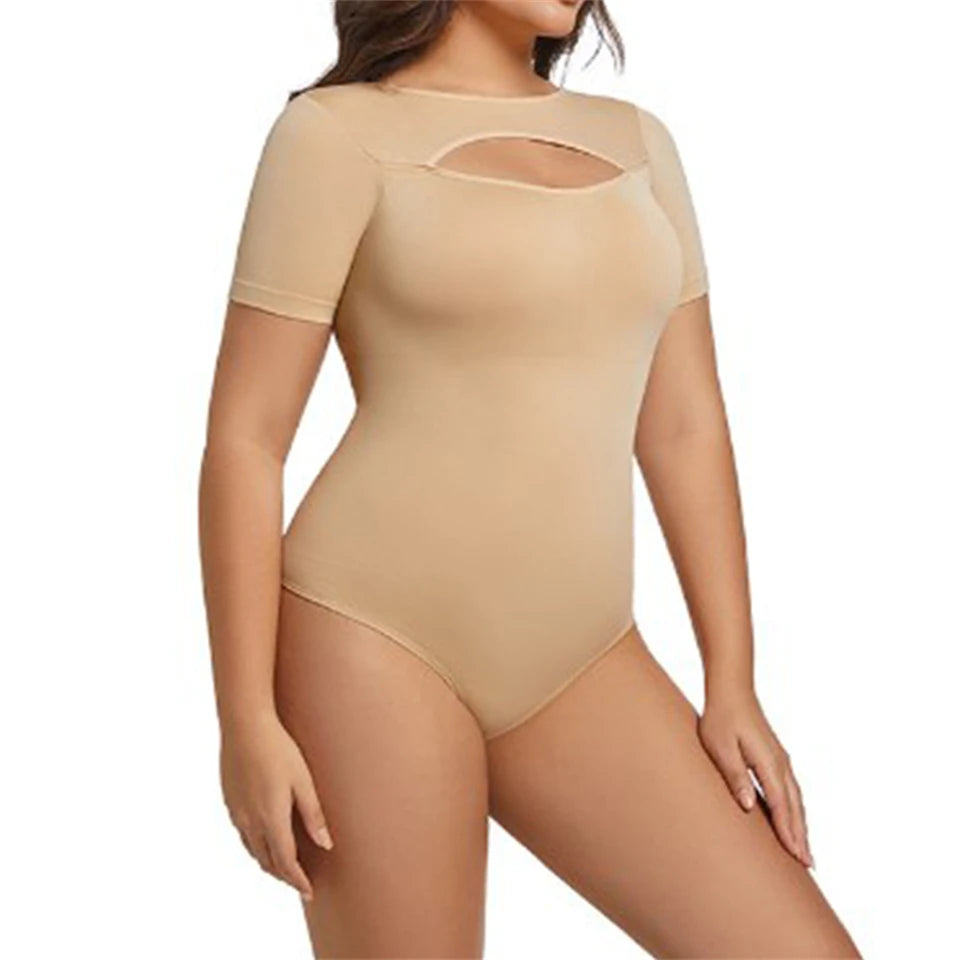 Body Gainant Femme – Manches Courtes et Maintien du Ventre