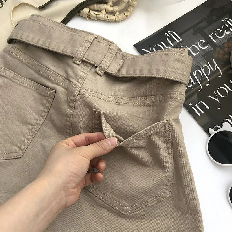 Jupe-pantalon en jean de style safari pour femmes