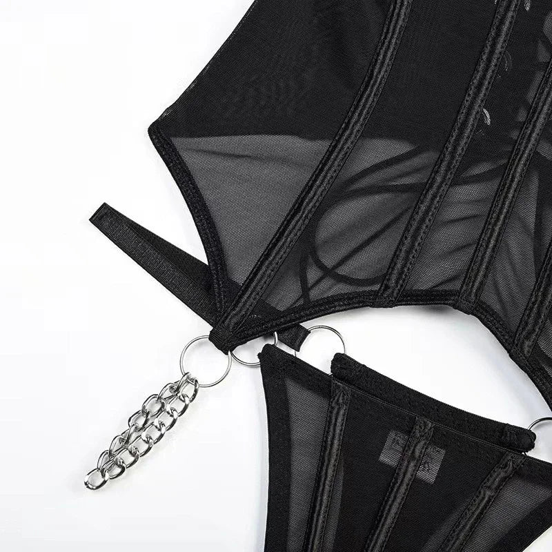 Gaine en Résille Transparente Femme
