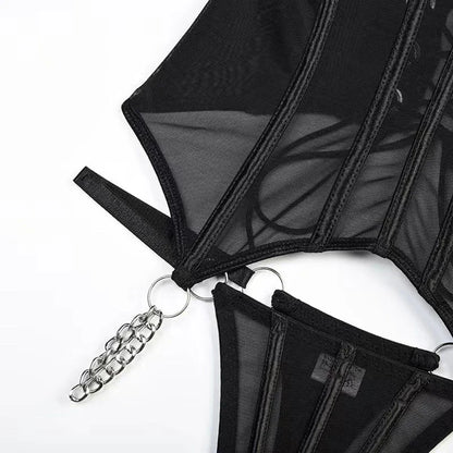 Gaine en Résille Transparente Femme
