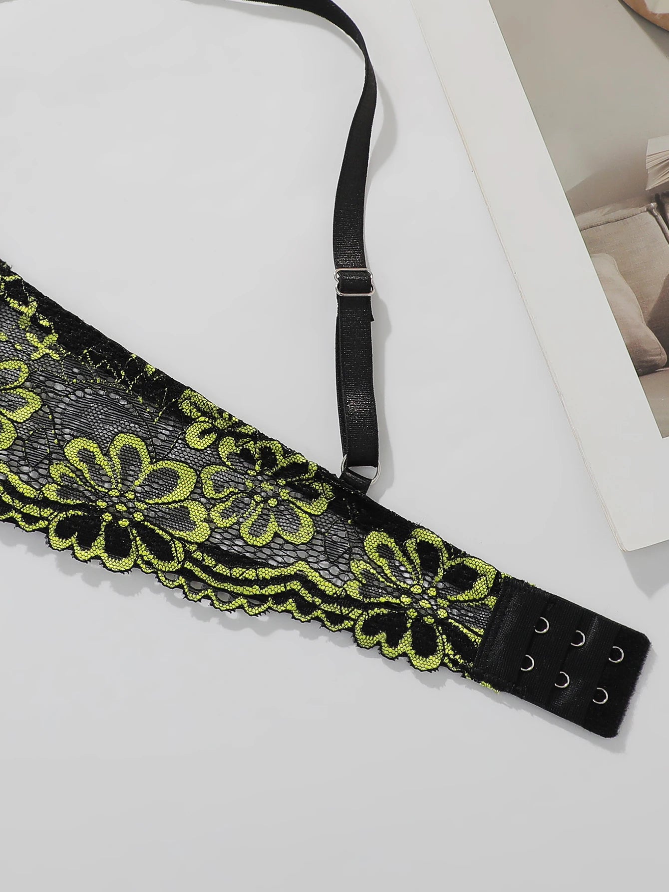 Soutien-gorge sexy en dentelle florale brodée pour femmes