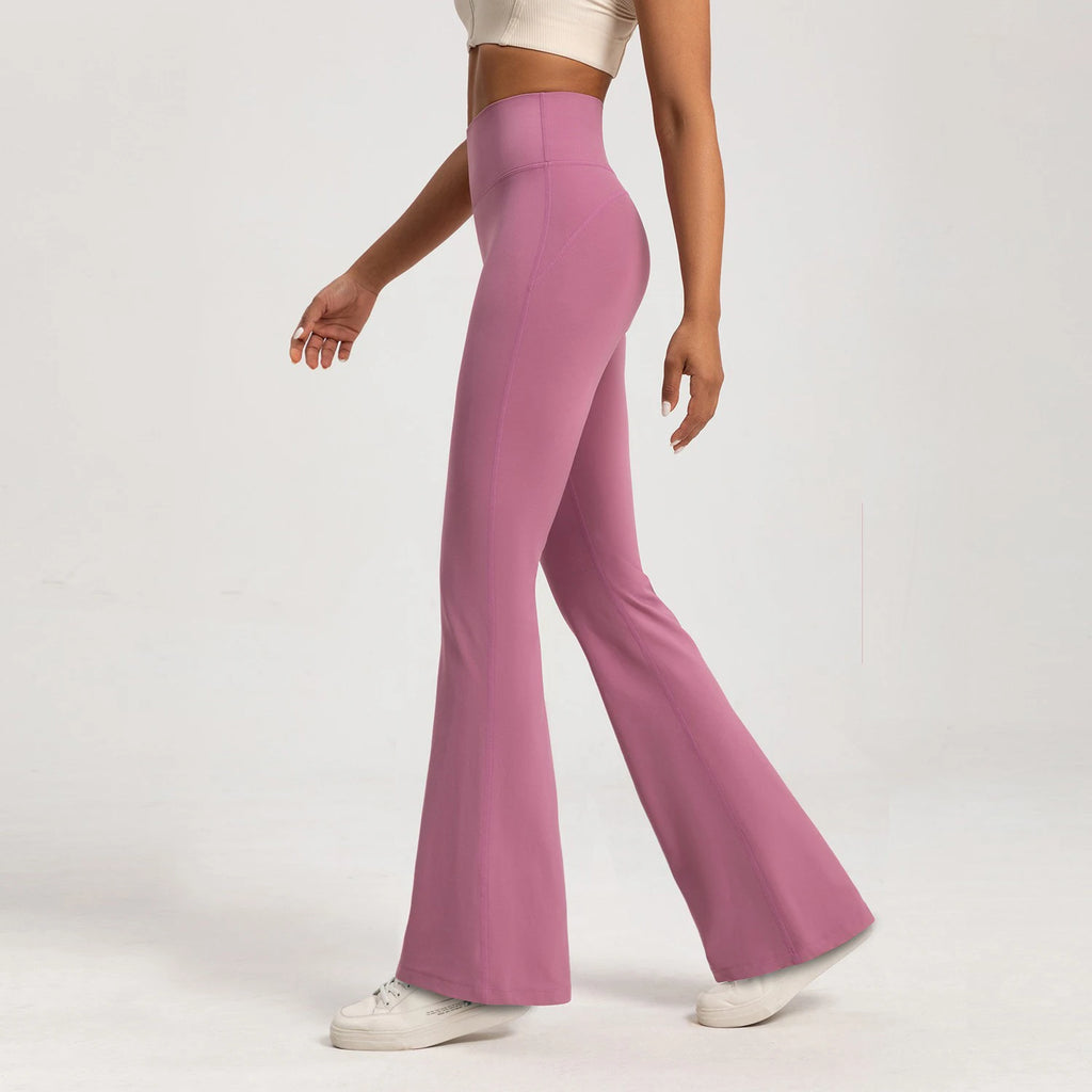 Leggings taille haute pantalons à jambes larges bas respirant pour femmes