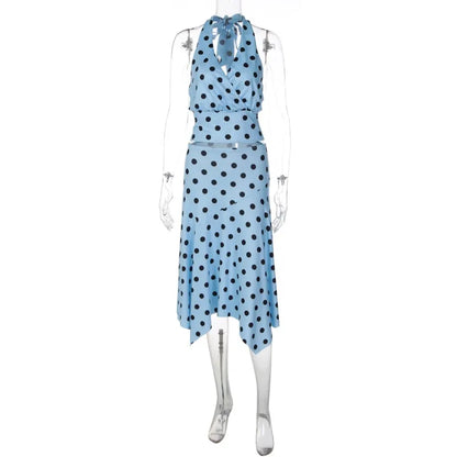 Ensemble 2 Pièces à Pois Femme – Jupe Assortie