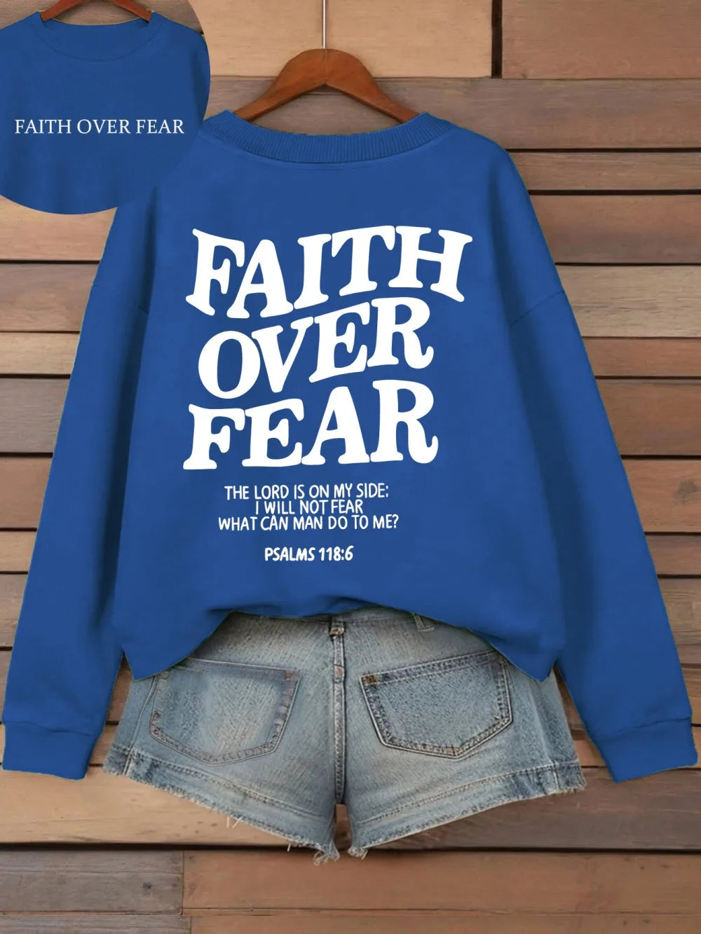 Sweat à Capuche Oversize Femme – Faith Over Fear