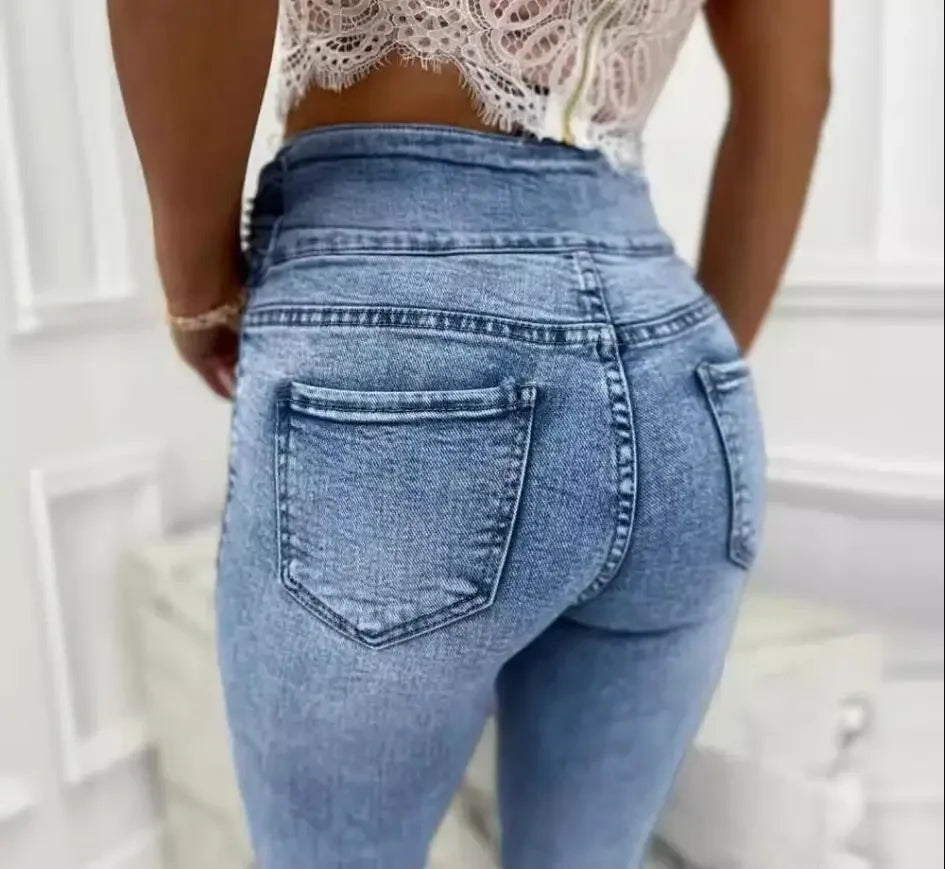 Pantalon crayon en jean pour femmes