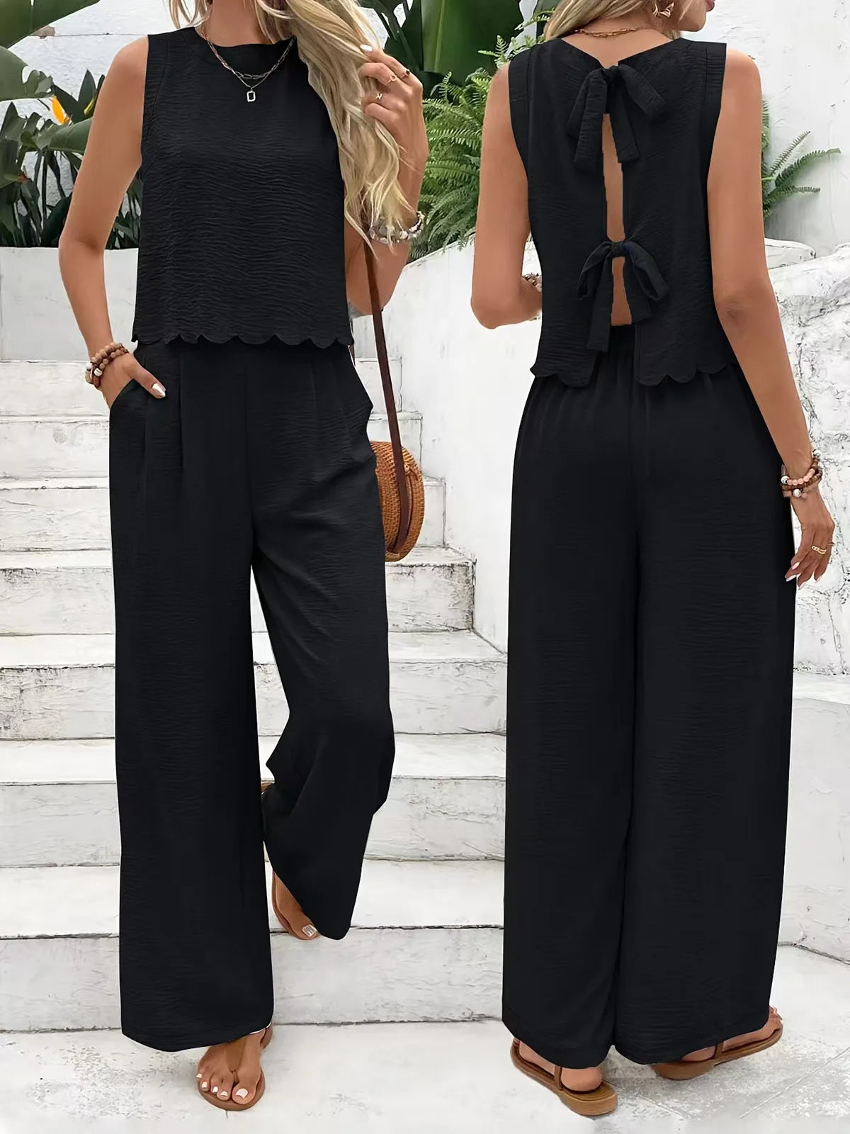 Ensemble pantalon ample et décontracté pour femmes