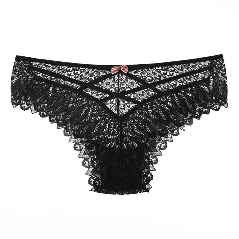 Culotte Dentelle Femme – Taille Basse et Bandes Croisées