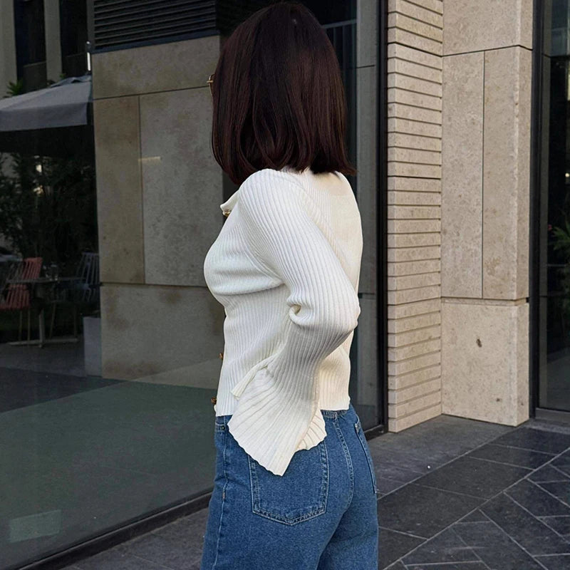 Cardigan manches évasées pull pour femmes