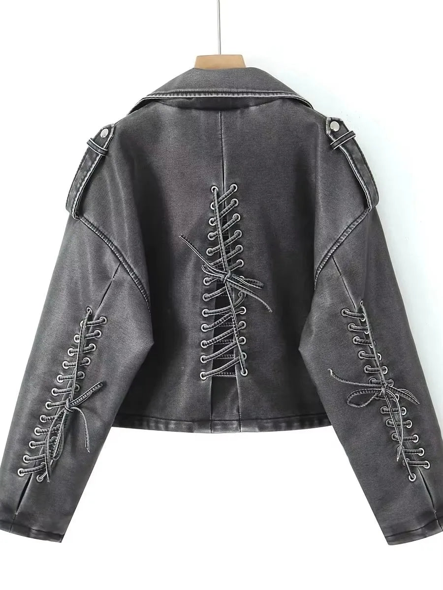 Vestes en faux cuir pour femmes
