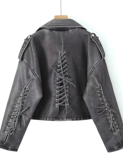 Veste en Similicuir Femme – Style Urbain