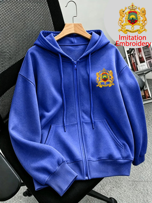 Sweat Zippé Femme – Imprimé Maroc Sporty