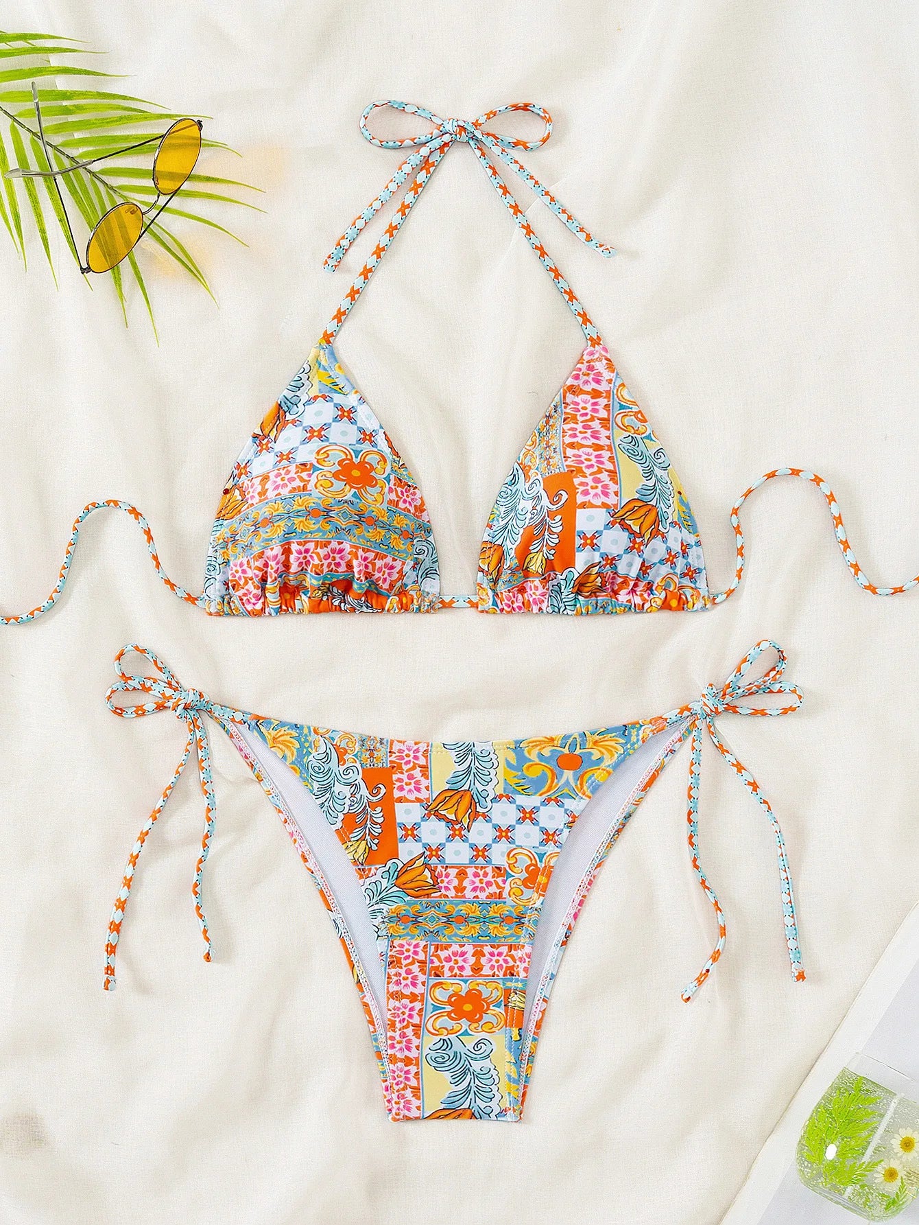 Ensemble maillot de bain 2 pièces soutien-gorge Push Up et string  pour femmes