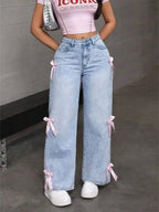Jean vintage taille haute pour femmes