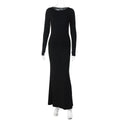 Robe longue à dos nu ajouré pour femmes