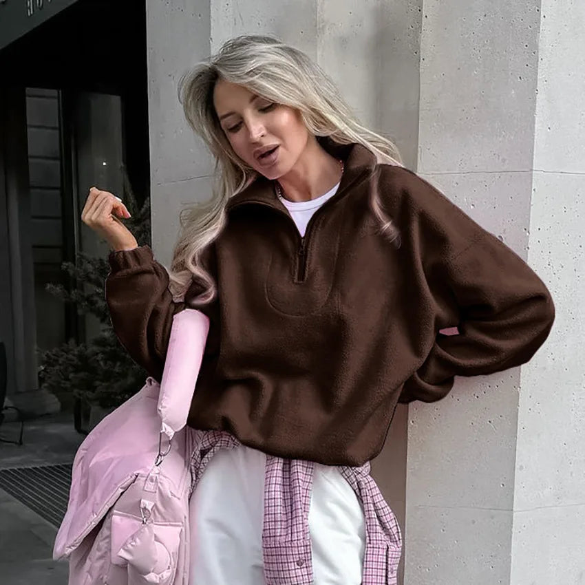 Sweat-shirt à capuche en molleton pour femmes