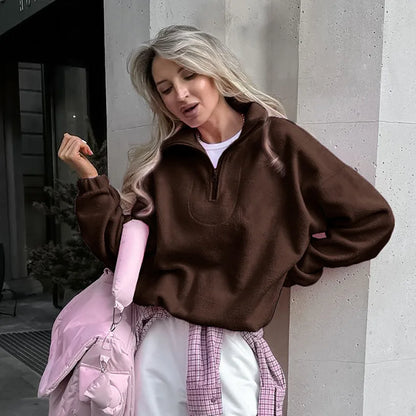 Sweat à Capuche en Molleton Femme – Style Streetwear