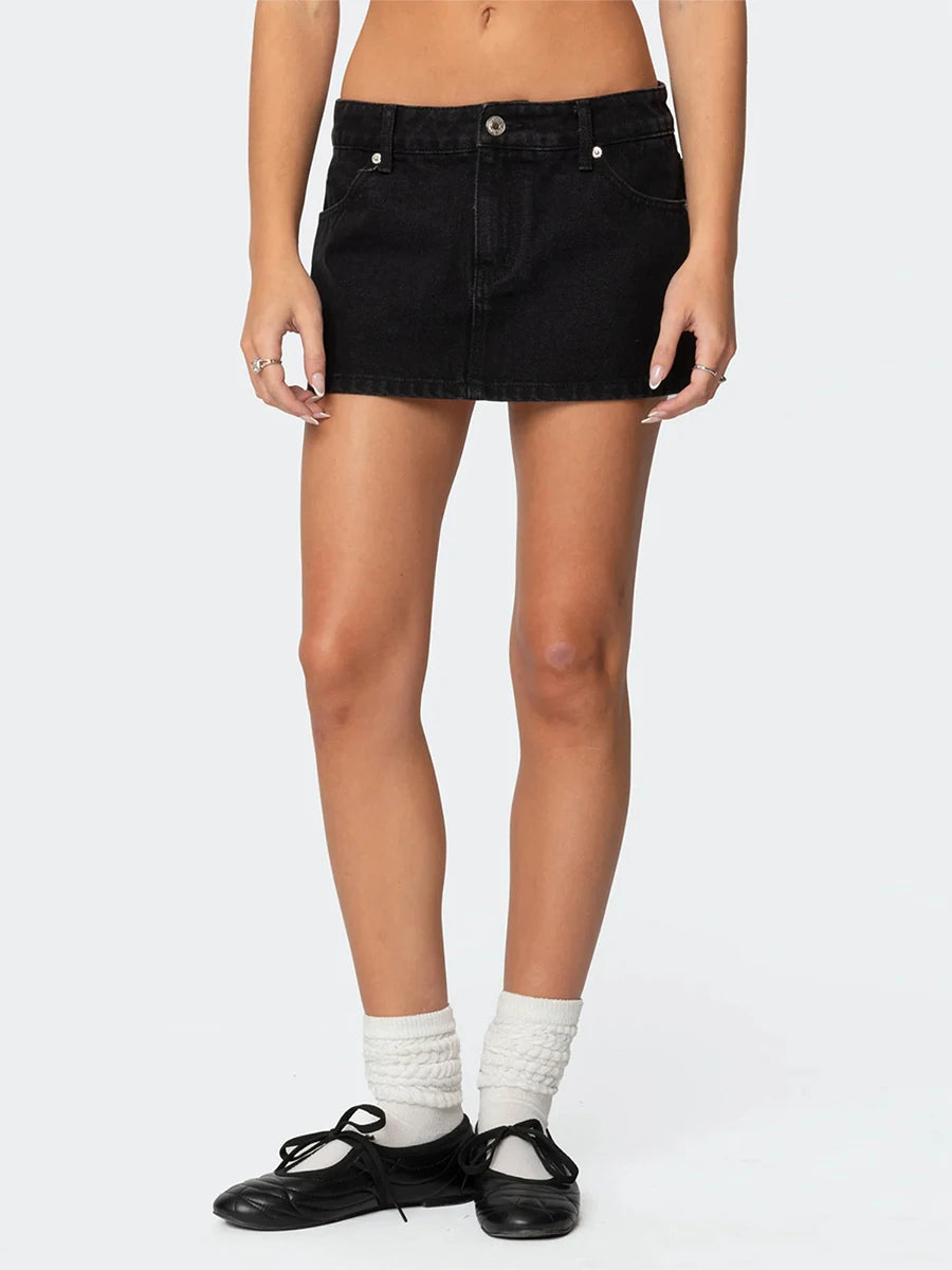 Mini jupe en jean pour femme