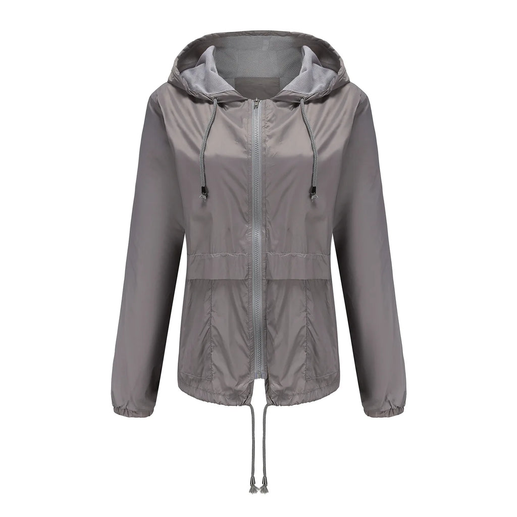 Veste à capuche bleue pour femmes