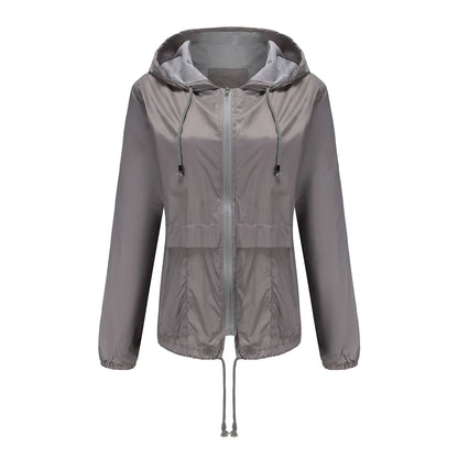 Veste Bleue à Capuche Femme – Style Urbain