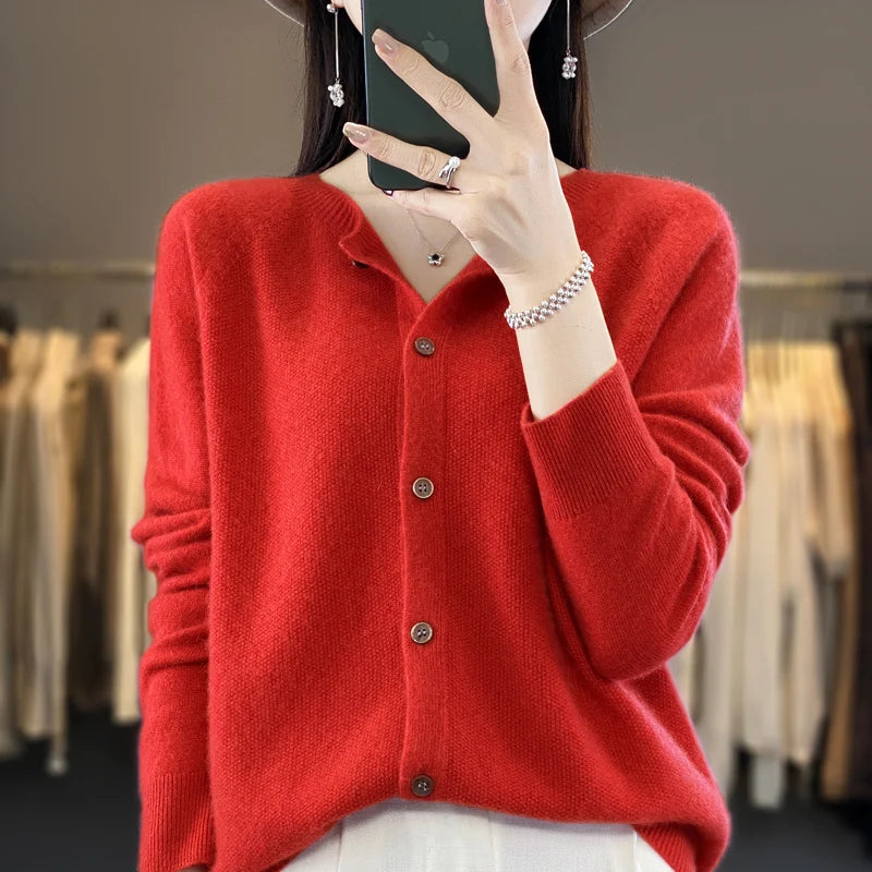 Cardigans en laine mérinos pour femmes
