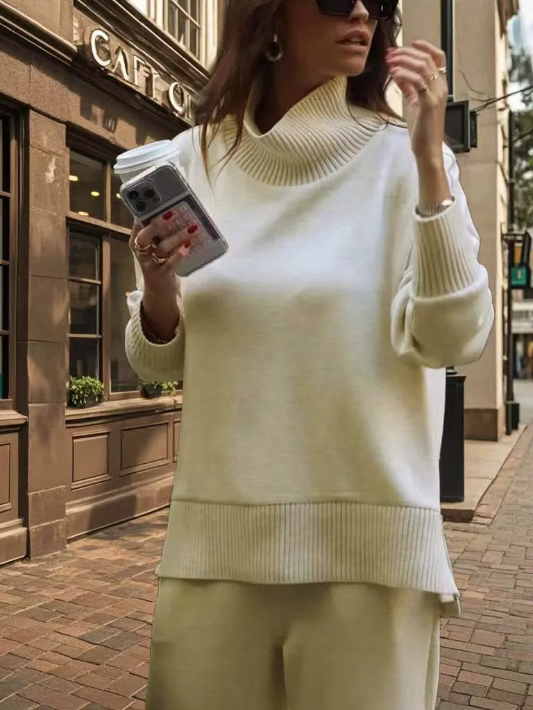 Ensemble 2 pièces sweat-shirt ample et décontracté et pantalon large pour femmes