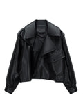 Veste court en similicuir Pu femmes
